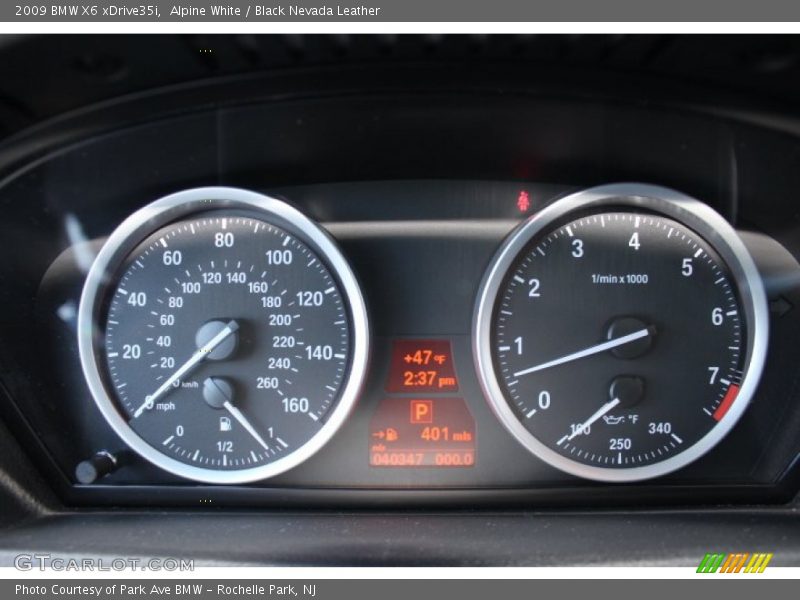 Alpine White / Black Nevada Leather 2009 BMW X6 xDrive35i