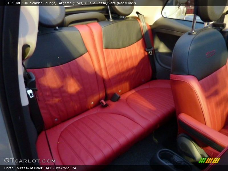 Argento (Silver) / Pelle Rosso/Nera (Red/Black) 2012 Fiat 500 c cabrio Lounge