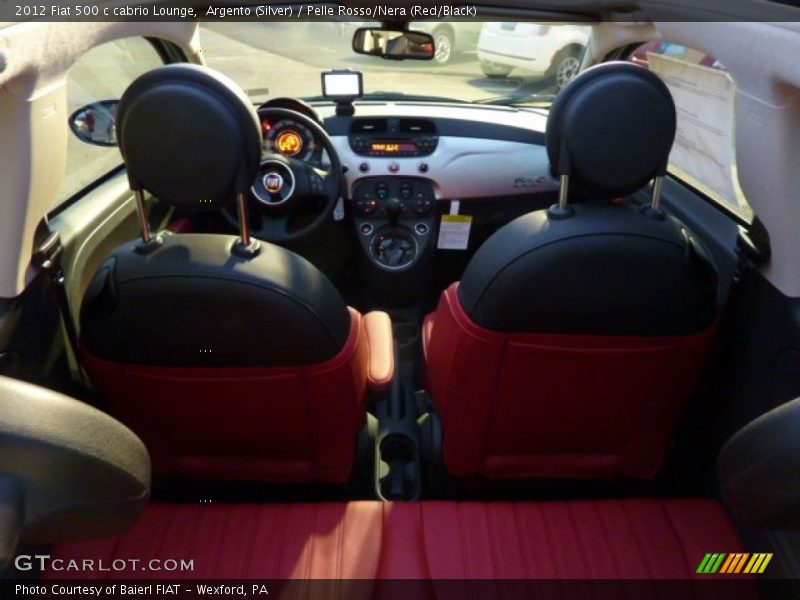 Argento (Silver) / Pelle Rosso/Nera (Red/Black) 2012 Fiat 500 c cabrio Lounge