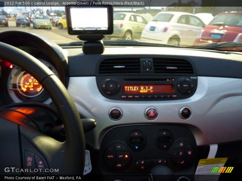 Argento (Silver) / Pelle Rosso/Nera (Red/Black) 2012 Fiat 500 c cabrio Lounge
