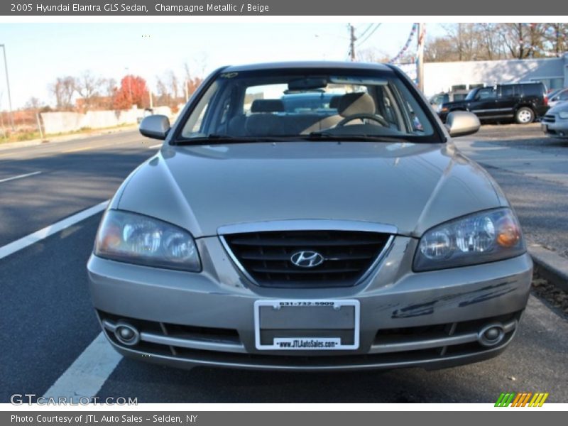 Champagne Metallic / Beige 2005 Hyundai Elantra GLS Sedan