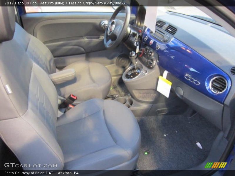  2012 500 Pop Tessuto Grigio/Nero (Grey/Black) Interior