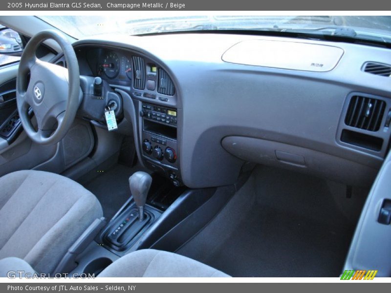 Champagne Metallic / Beige 2005 Hyundai Elantra GLS Sedan