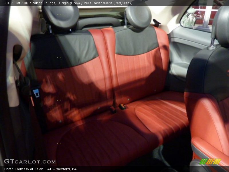 Grigio (Grey) / Pelle Rosso/Nera (Red/Black) 2012 Fiat 500 c cabrio Lounge