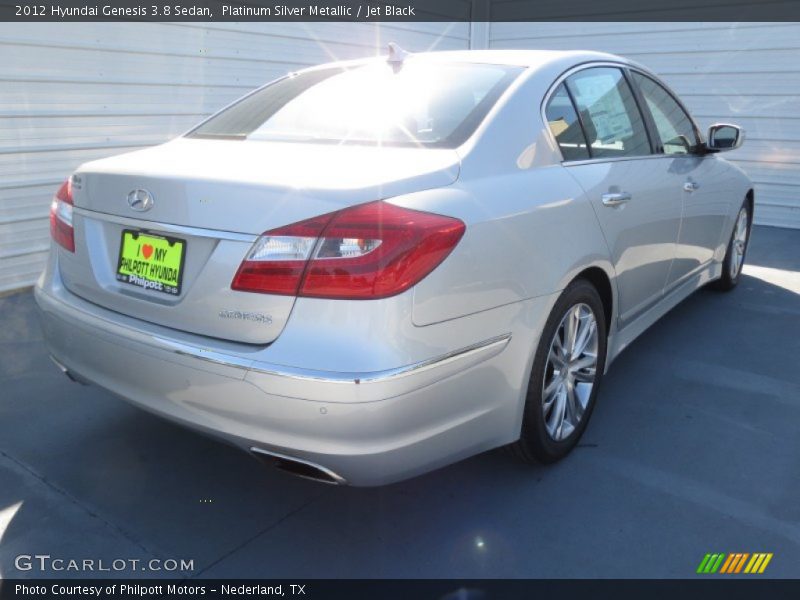 Platinum Silver Metallic / Jet Black 2012 Hyundai Genesis 3.8 Sedan