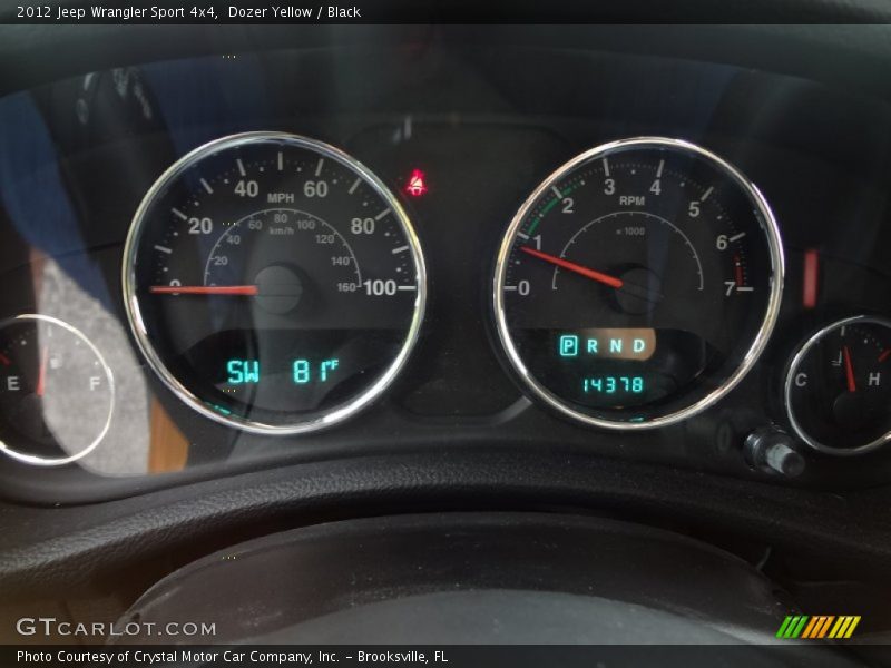  2012 Wrangler Sport 4x4 Sport 4x4 Gauges