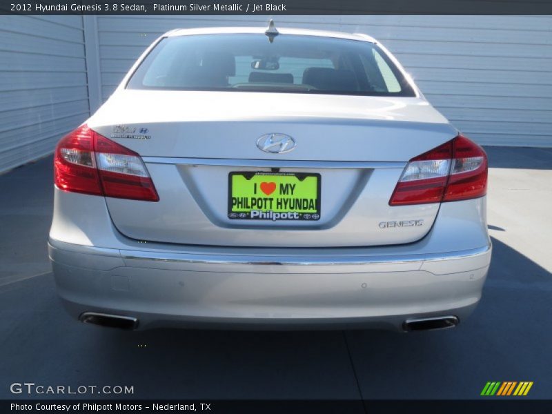 Platinum Silver Metallic / Jet Black 2012 Hyundai Genesis 3.8 Sedan