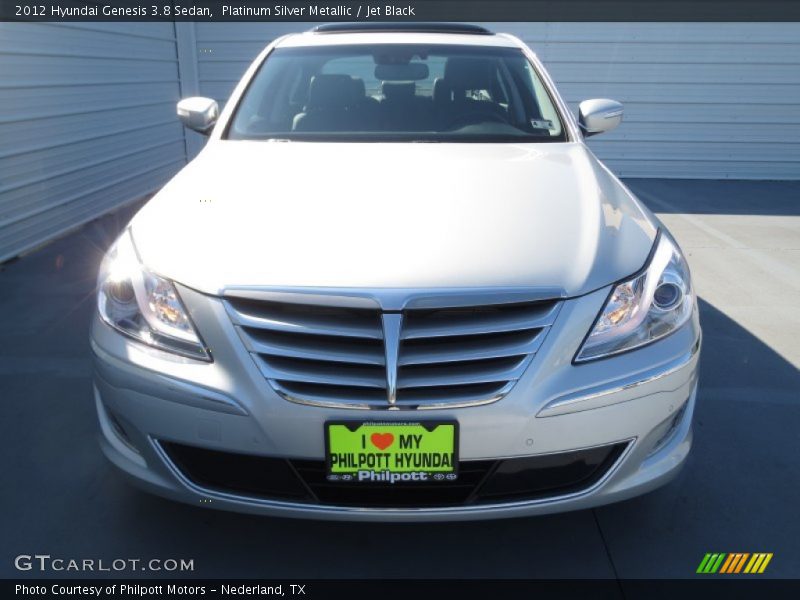 Platinum Silver Metallic / Jet Black 2012 Hyundai Genesis 3.8 Sedan