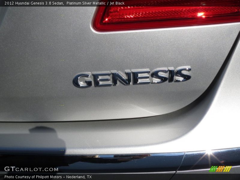Platinum Silver Metallic / Jet Black 2012 Hyundai Genesis 3.8 Sedan