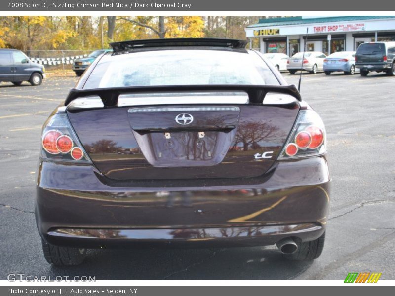 Sizzling Crimson Red Mica / Dark Charcoal Gray 2008 Scion tC