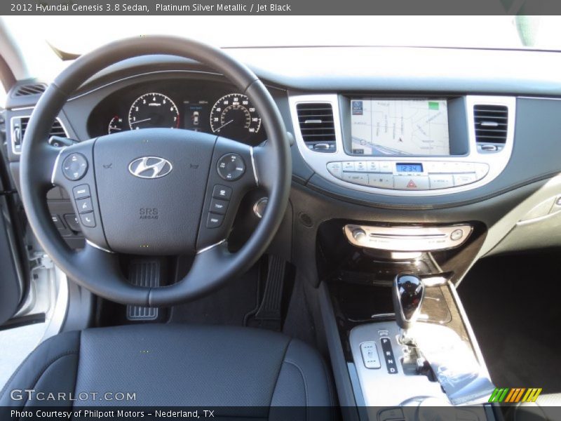 Platinum Silver Metallic / Jet Black 2012 Hyundai Genesis 3.8 Sedan