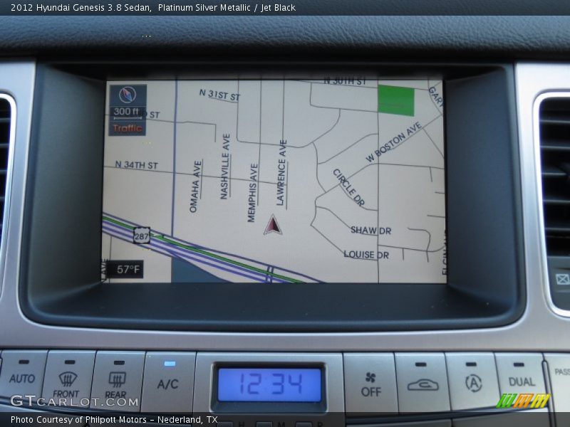 Platinum Silver Metallic / Jet Black 2012 Hyundai Genesis 3.8 Sedan