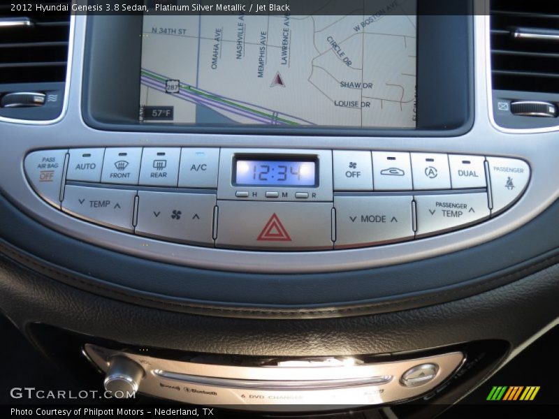 Platinum Silver Metallic / Jet Black 2012 Hyundai Genesis 3.8 Sedan