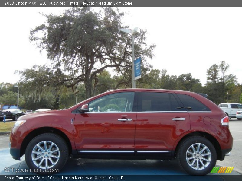 Ruby Red Tinted Tri-Coat / Medium Light Stone 2013 Lincoln MKX FWD