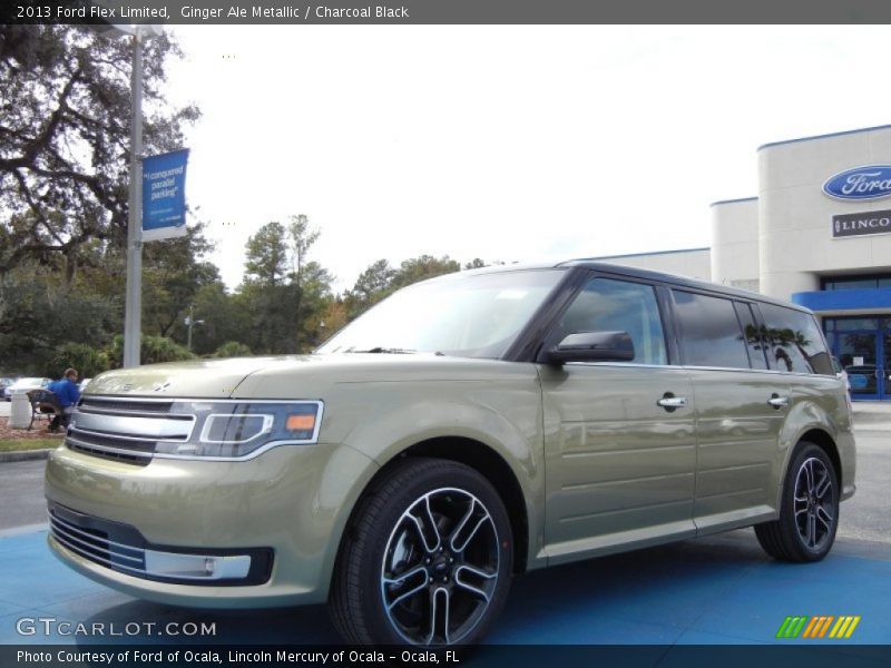 Ginger Ale Metallic / Charcoal Black 2013 Ford Flex Limited