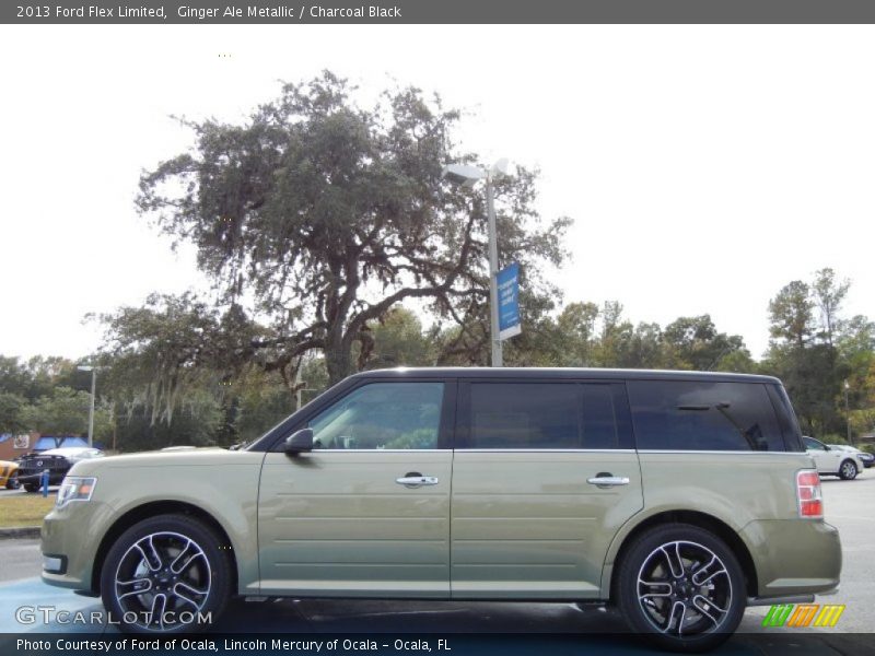 Ginger Ale Metallic / Charcoal Black 2013 Ford Flex Limited