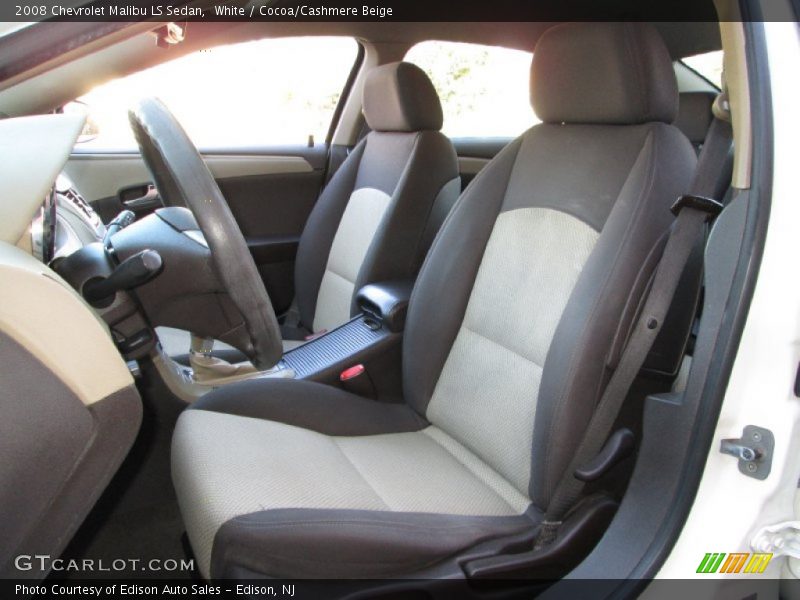 White / Cocoa/Cashmere Beige 2008 Chevrolet Malibu LS Sedan