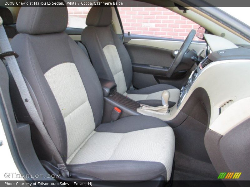 White / Cocoa/Cashmere Beige 2008 Chevrolet Malibu LS Sedan