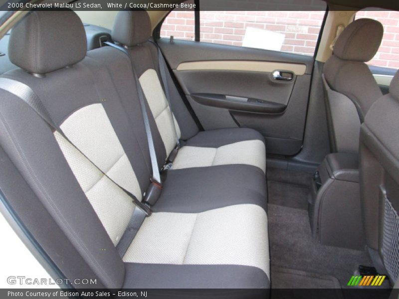 White / Cocoa/Cashmere Beige 2008 Chevrolet Malibu LS Sedan