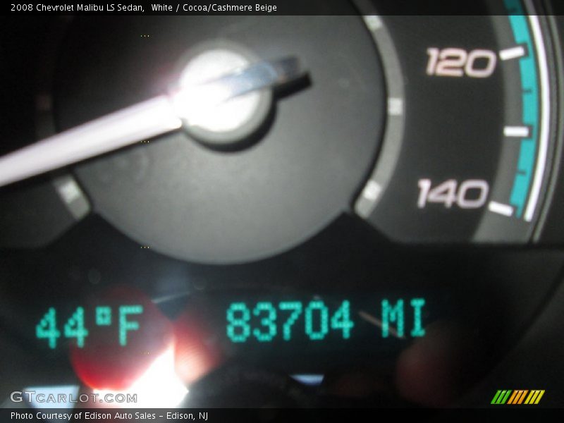 White / Cocoa/Cashmere Beige 2008 Chevrolet Malibu LS Sedan