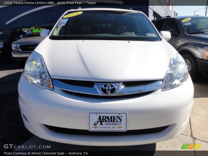 Arctic Frost Pearl / Taupe 2006 Toyota Sienna Limited AWD