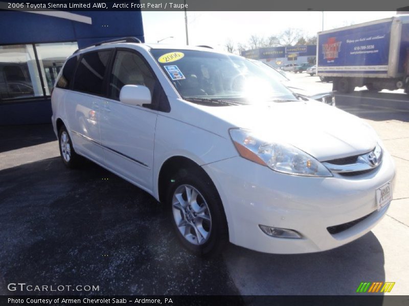 Arctic Frost Pearl / Taupe 2006 Toyota Sienna Limited AWD