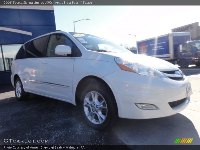 Arctic Frost Pearl / Taupe 2006 Toyota Sienna Limited AWD