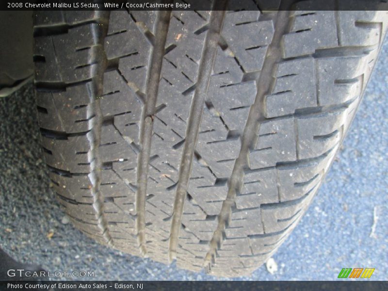 White / Cocoa/Cashmere Beige 2008 Chevrolet Malibu LS Sedan