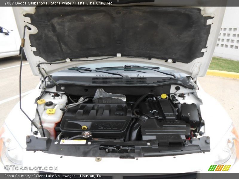 Stone White / Pastel Slate Gray/Red 2007 Dodge Caliber SXT