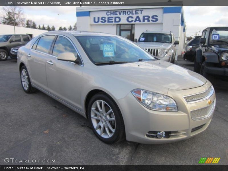 Gold Mist Metallic / Cocoa/Cashmere 2009 Chevrolet Malibu LTZ Sedan