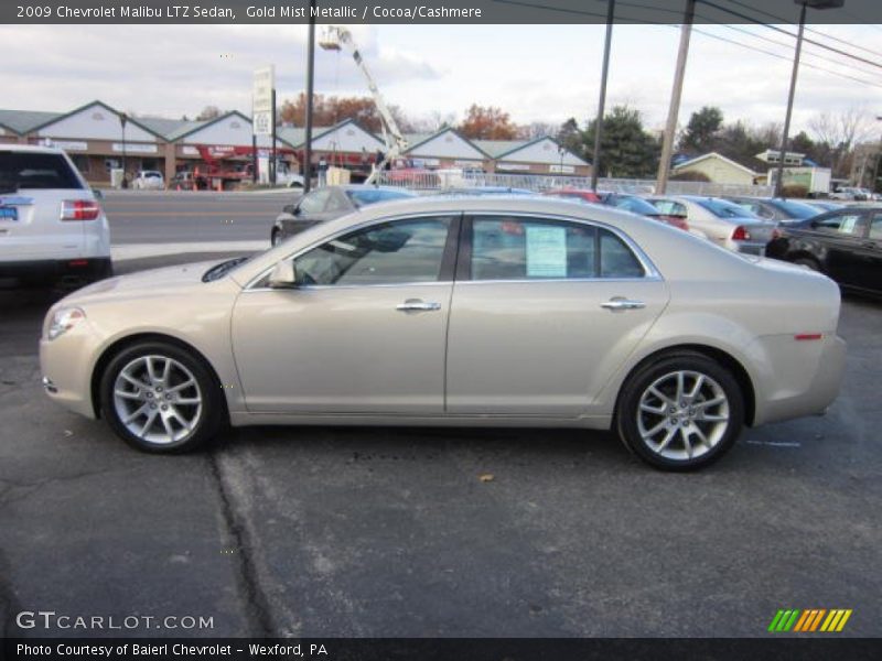 Gold Mist Metallic / Cocoa/Cashmere 2009 Chevrolet Malibu LTZ Sedan