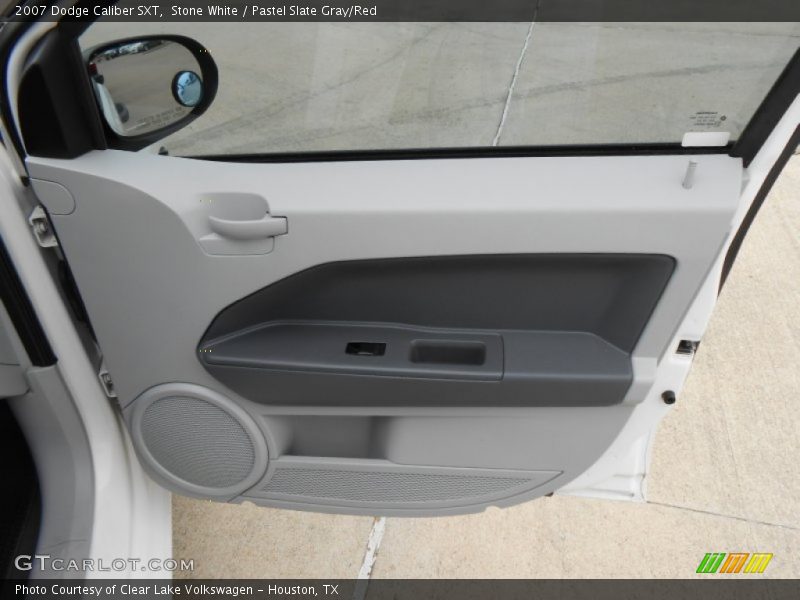 Stone White / Pastel Slate Gray/Red 2007 Dodge Caliber SXT