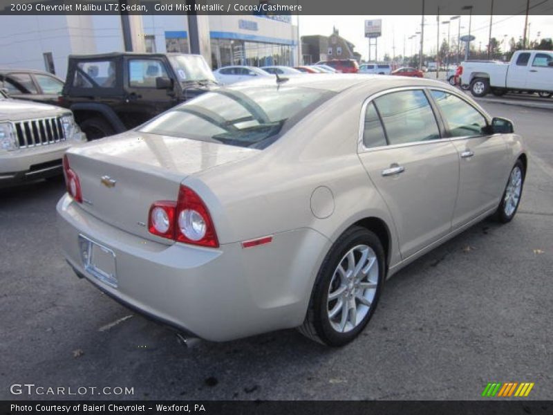 Gold Mist Metallic / Cocoa/Cashmere 2009 Chevrolet Malibu LTZ Sedan