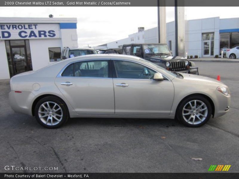 Gold Mist Metallic / Cocoa/Cashmere 2009 Chevrolet Malibu LTZ Sedan