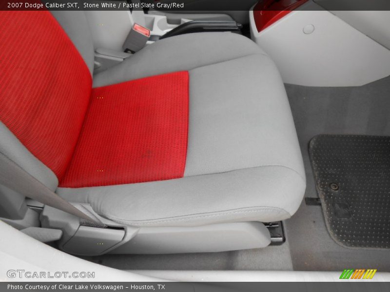 Stone White / Pastel Slate Gray/Red 2007 Dodge Caliber SXT