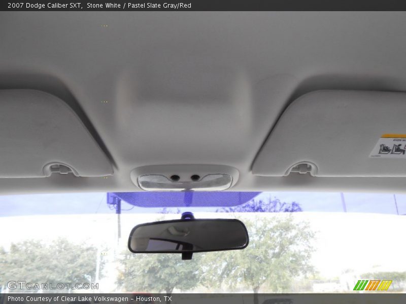 Stone White / Pastel Slate Gray/Red 2007 Dodge Caliber SXT