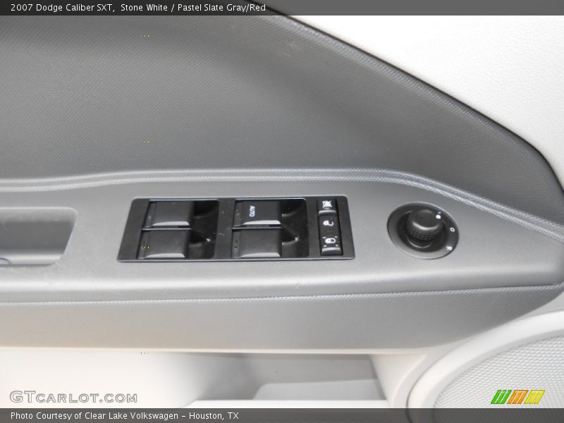 Stone White / Pastel Slate Gray/Red 2007 Dodge Caliber SXT