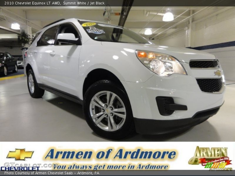 Summit White / Jet Black 2010 Chevrolet Equinox LT AWD