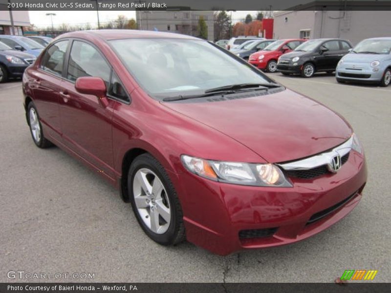 Tango Red Pearl / Black 2010 Honda Civic LX-S Sedan