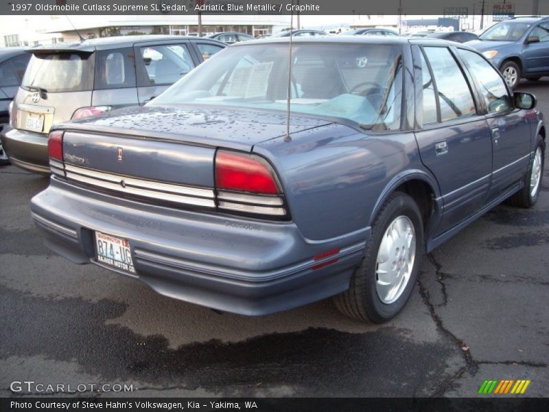Adriatic Blue Metallic / Graphite 1997 Oldsmobile Cutlass Supreme SL Sedan