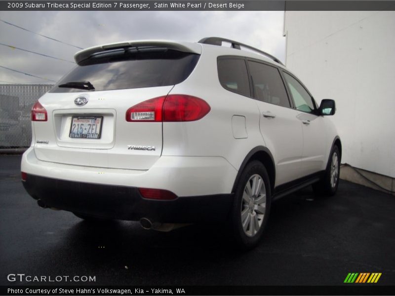 Satin White Pearl / Desert Beige 2009 Subaru Tribeca Special Edition 7 Passenger