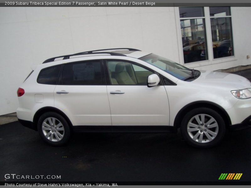 Satin White Pearl / Desert Beige 2009 Subaru Tribeca Special Edition 7 Passenger