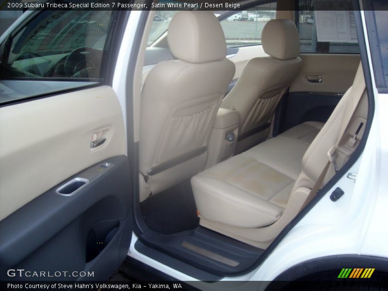 Satin White Pearl / Desert Beige 2009 Subaru Tribeca Special Edition 7 Passenger
