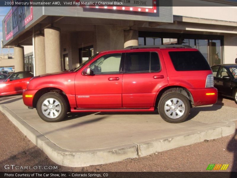 Vivid Red Metallic / Charcoal Black 2008 Mercury Mountaineer AWD