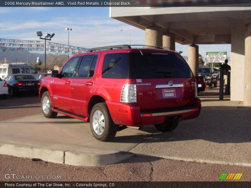 Vivid Red Metallic / Charcoal Black 2008 Mercury Mountaineer AWD