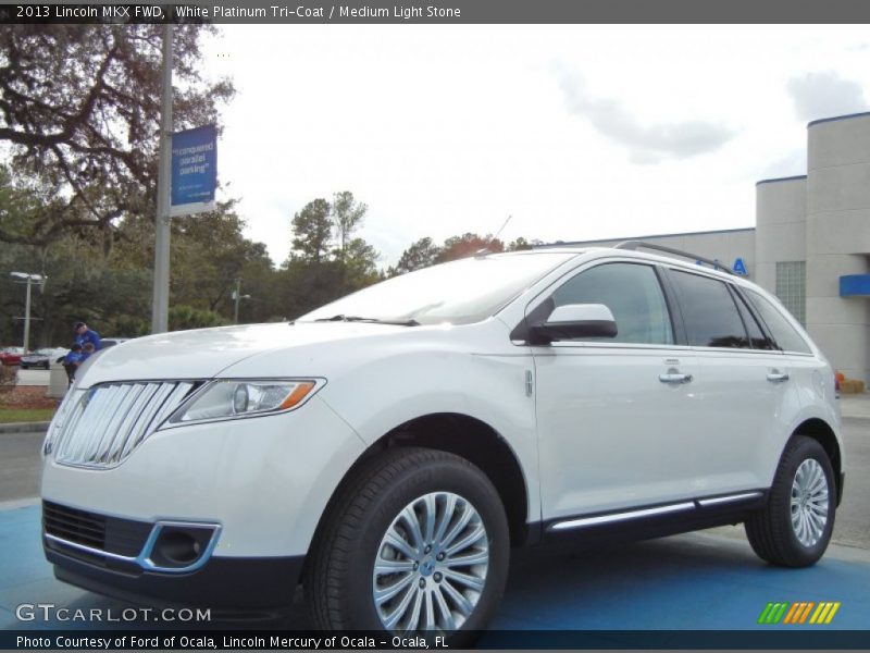 White Platinum Tri-Coat / Medium Light Stone 2013 Lincoln MKX FWD