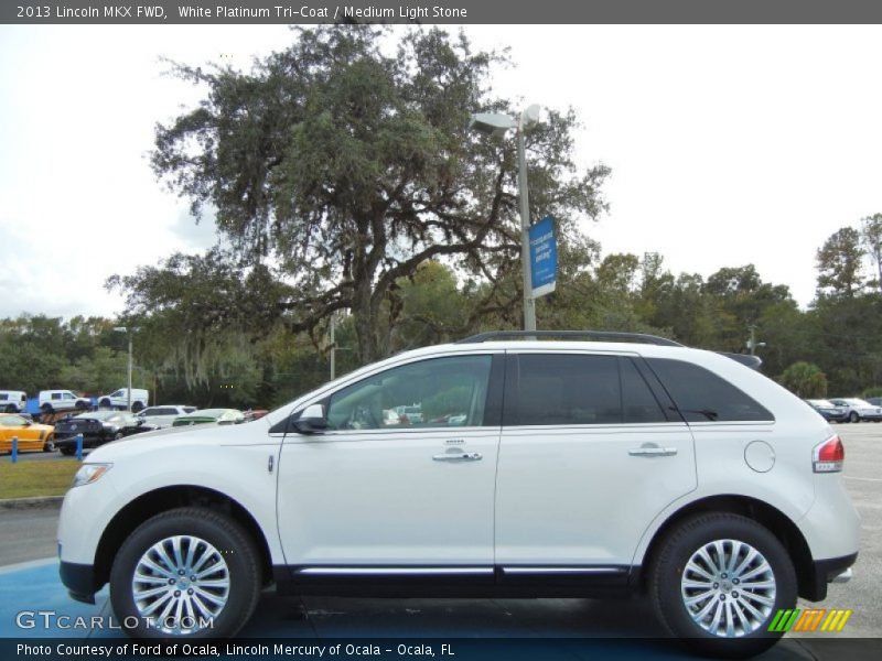 White Platinum Tri-Coat / Medium Light Stone 2013 Lincoln MKX FWD