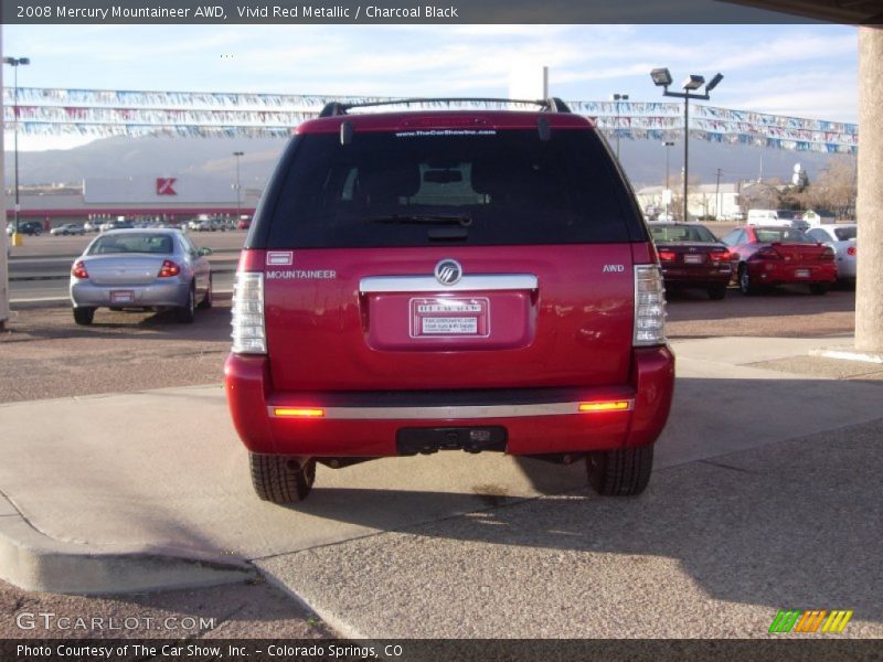 Vivid Red Metallic / Charcoal Black 2008 Mercury Mountaineer AWD