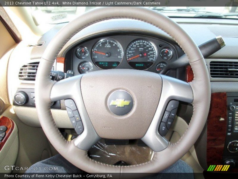 White Diamond Tricoat / Light Cashmere/Dark Cashmere 2013 Chevrolet Tahoe LTZ 4x4