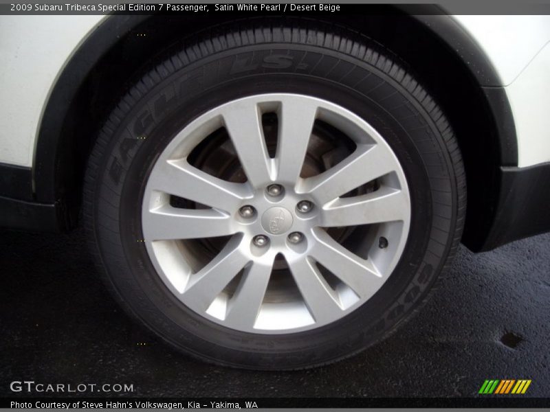 Satin White Pearl / Desert Beige 2009 Subaru Tribeca Special Edition 7 Passenger